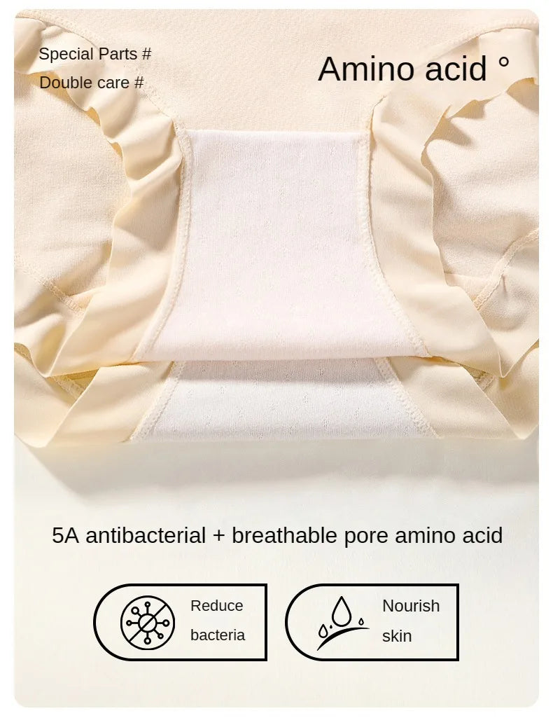 Cotton Mid-Rise Panties - Women's Antibacterial Breathable Cotton Briefs Set - ZOOMNSTORE