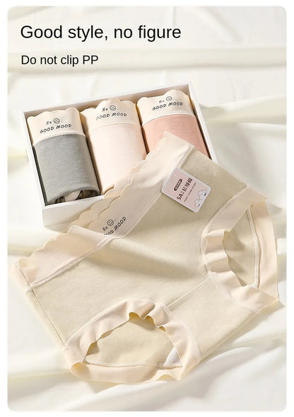 Cotton Mid-Rise Panties - Women's Antibacterial Breathable Cotton Briefs Set - ZOOMNSTORE