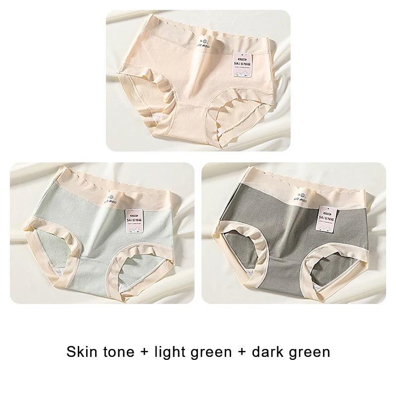 Cotton Mid-Rise Panties - Women's Antibacterial Breathable Cotton Briefs Set - ZOOMNSTORE