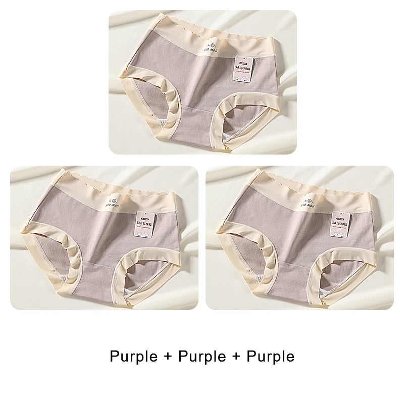 Cotton Mid-Rise Panties - Women's Antibacterial Breathable Cotton Briefs Set - ZOOMNSTORE