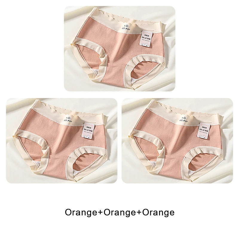 Cotton Mid-Rise Panties - Women's Antibacterial Breathable Cotton Briefs Set - ZOOMNSTORE