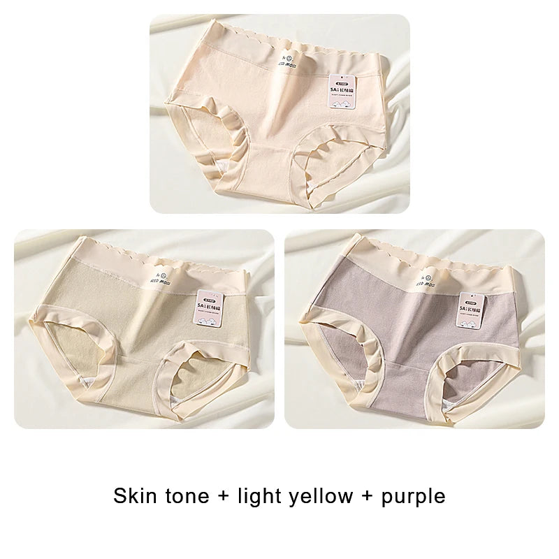 Cotton Mid-Rise Panties - Women's Antibacterial Breathable Cotton Briefs Set - ZOOMNSTORE