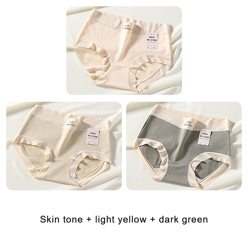 Cotton Mid-Rise Panties - Women's Antibacterial Breathable Cotton Briefs Set - ZOOMNSTORE