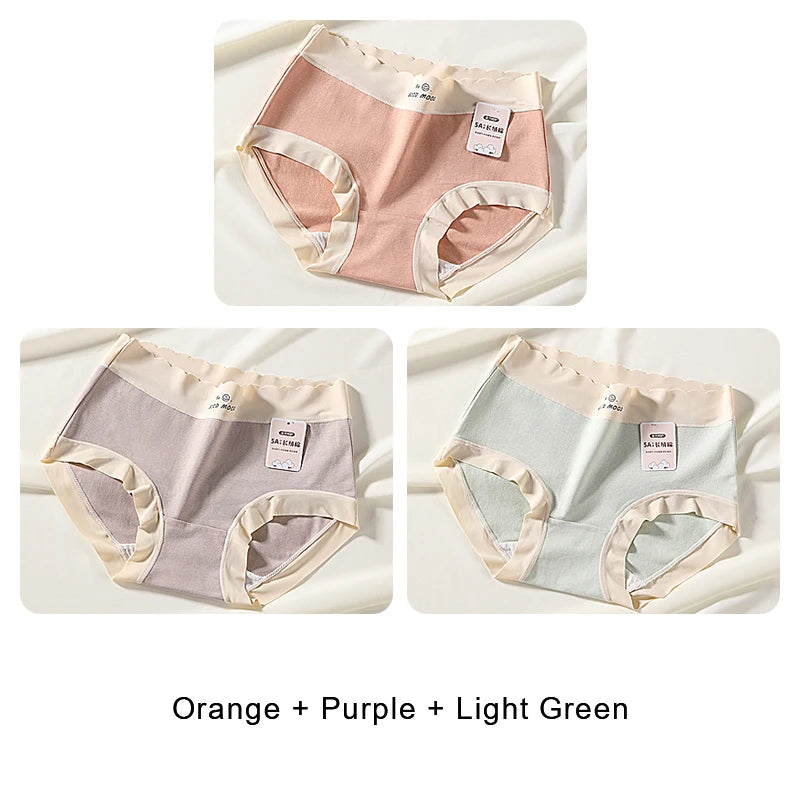 Cotton Mid-Rise Panties - Women's Antibacterial Breathable Cotton Briefs Set - ZOOMNSTORE