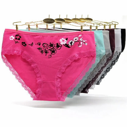 Cotton Mid Rise Womens Briefs - Soft Sexy Plus Size Panties 3 Pcs - ZOOMNSTORE