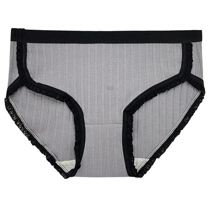 Cotton Mid-Waist Panties Set - Breathable Womens Underwear Briefs - ZOOMNSTORE