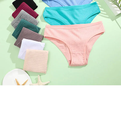 Cotton Panties Women - 3PCS Set Low Rise Briefs | Comfortable Breathable Underwear - ZOOMNSTORE