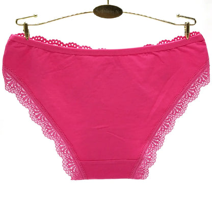 Cotton Panties Women - Low Waist Lace Briefs 12 Pcs Set | Comfortable Cotton Spandex Blend - ZOOMNSTORE