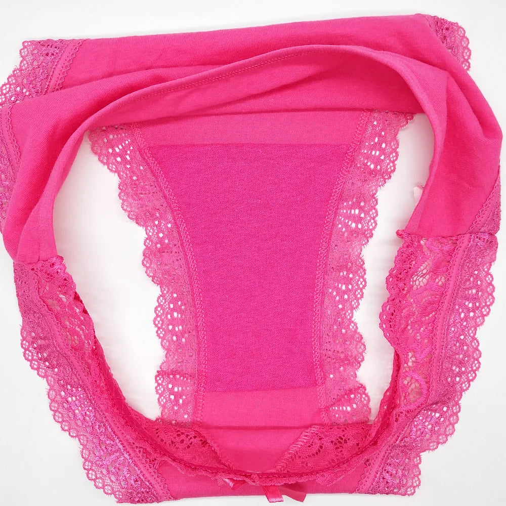 Cotton Panties Women - Low Waist Lace Briefs 12 Pcs Set | Comfortable Cotton Spandex Blend - ZOOMNSTORE