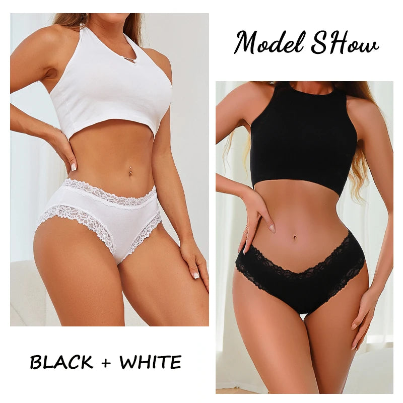 Seamless Cotton Panties - 7PCS Ribbed Low Waist Comfortable Underwear - ZOOMNSTORE