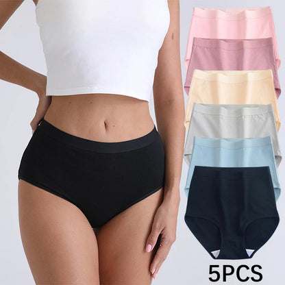 Cotton Plus Size Panties - Seamless Women's Briefs | Soft Breathable Underwear Set - ZOOMNSTORE