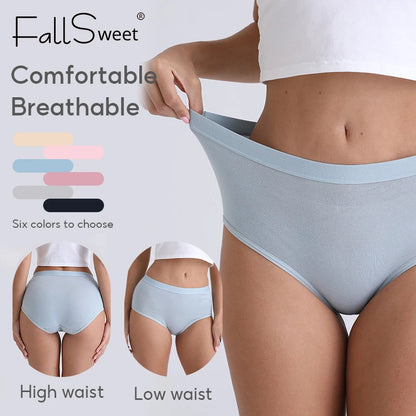 Cotton Plus Size Panties - Seamless Women's Briefs | Soft Breathable Underwear Set - ZOOMNSTORE