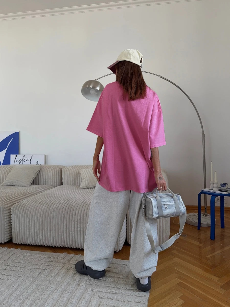 Retro Printed Cotton T-Shirt - Vintage Hip Hop Loose Tee - ZOOMNSTORE