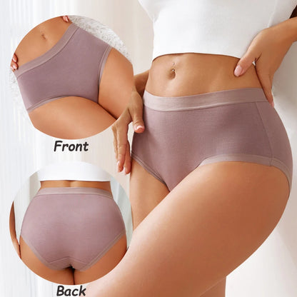 Cotton Seamless Panties - High Waist Briefs With Elastic Waistband | Breathable Women Underwear - ZOOMNSTORE