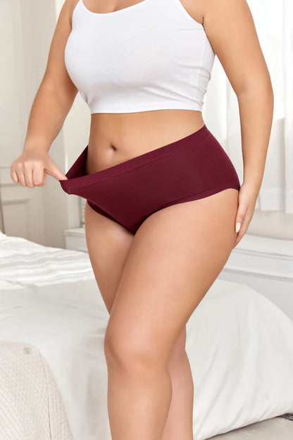 Cotton Seamless Panties - High Waist Briefs With Elastic Waistband | Breathable Women Underwear - ZOOMNSTORE