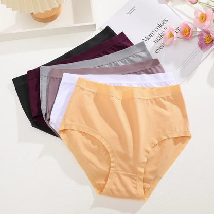 Cotton Seamless Panties - High Waist Briefs With Elastic Waistband | Breathable Women Underwear - ZOOMNSTORE