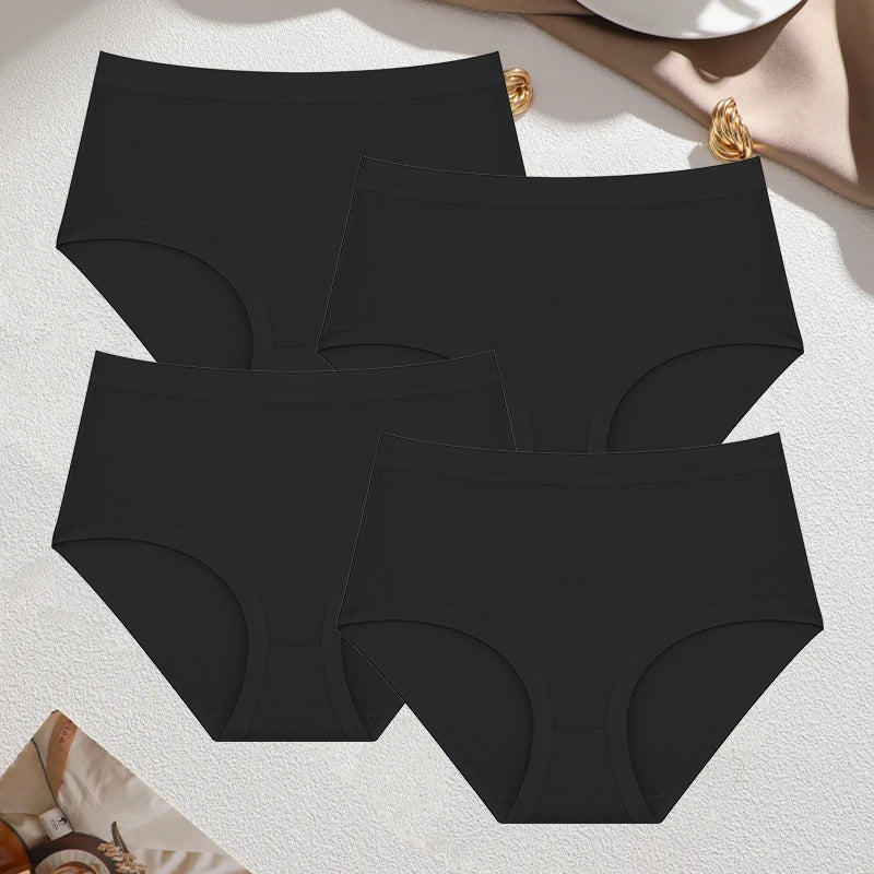 Cotton Seamless Panties - High Waist Briefs With Elastic Waistband | Breathable Women Underwear - ZOOMNSTORE