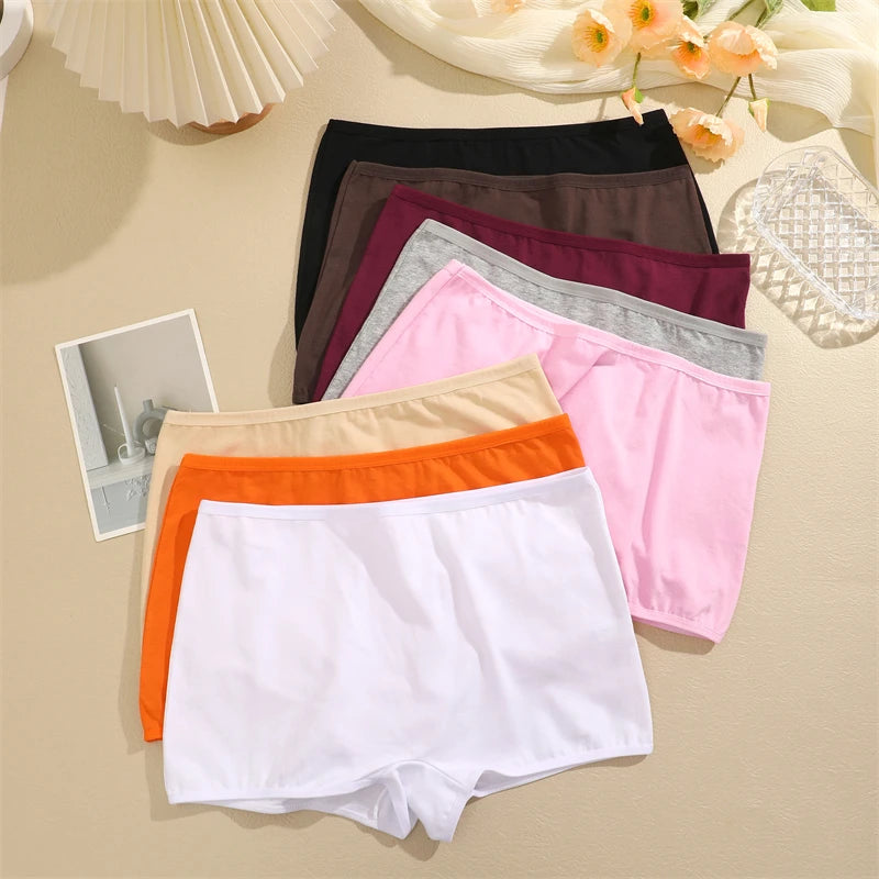 Cotton Seamless Panties - Women's High-Rise Boyshorts | Soft Breathable Underwear - ZOOMNSTORE