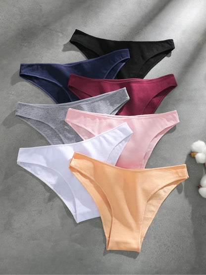 Cotton Seamless Underwear - Women's Breathable Low Waist Briefs | Soft Cotton Panties - ZOOMNSTORE