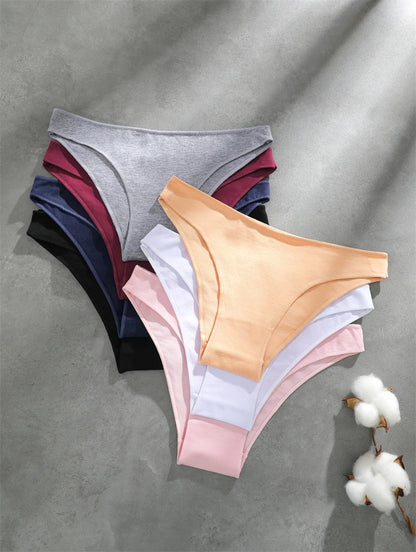 Cotton Seamless Underwear - Women's Breathable Low Waist Briefs | Soft Cotton Panties - ZOOMNSTORE
