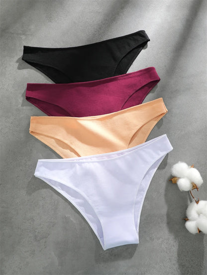 Cotton Seamless Underwear - Women's Breathable Low Waist Briefs | Soft Cotton Panties - ZOOMNSTORE