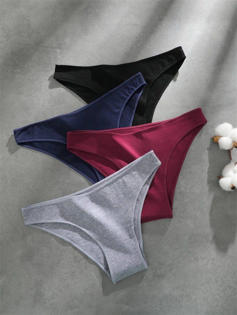 Cotton Seamless Underwear - Women's Breathable Low Waist Briefs | Soft Cotton Panties - ZOOMNSTORE