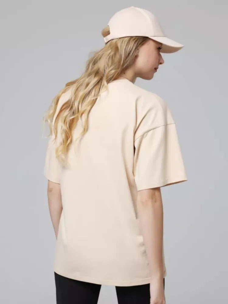 Cotton Casual T-Shirts for Women - Short Sleeve Sporty O-Neck Tops - ZOOMNSTORE