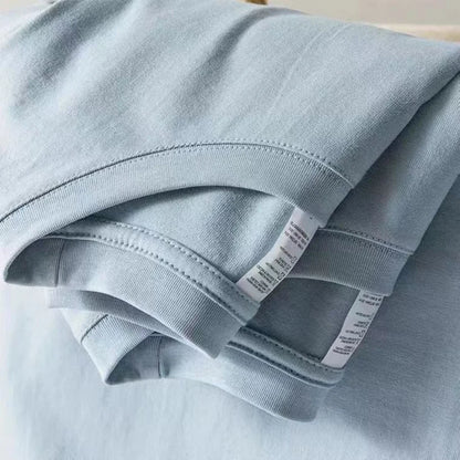 Unisex 100 Cotton Summer T-shirt - Solid Color O Neck Short Sleeve M-4XL - ZOOMNSTORE