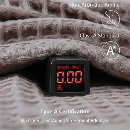 YIANSHU Waffle Towels Set Premium Cotton Bath Towel & Hand Towel Ultra Absorbent Soft Lint Free Quick Dry Lightweight Bath Sheet - ZOOMNSTORE