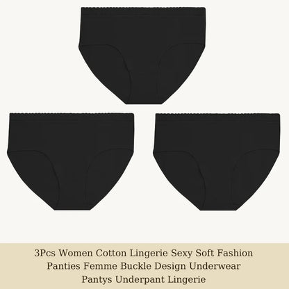Cotton Women Panties - Soft Low-Rise Seamless Briefs With Lace Intimate Apparel - ZOOMNSTORE