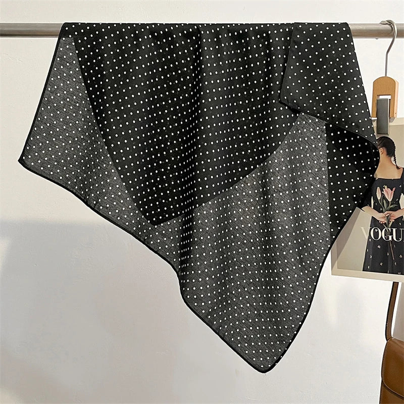 Pure Cotton Womens Printed Scarf - Fashionable Square Foulard for Neck and Hair - ZOOMNSTORE