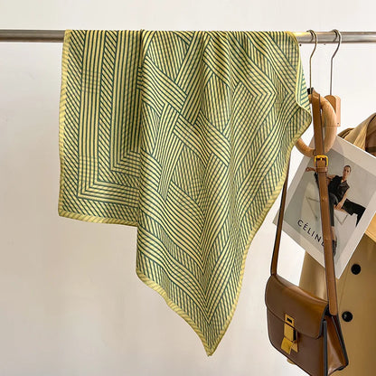 Pure Cotton Womens Printed Scarf - Fashionable Square Foulard for Neck and Hair - ZOOMNSTORE