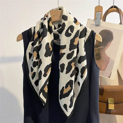 Pure Cotton Womens Printed Scarf - Fashionable Square Foulard for Neck and Hair - ZOOMNSTORE