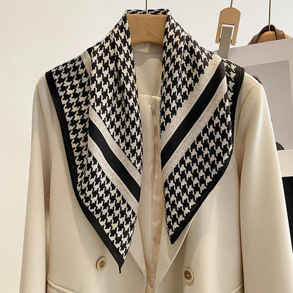 Pure Cotton Womens Printed Scarf - Fashionable Square Foulard for Neck and Hair - ZOOMNSTORE