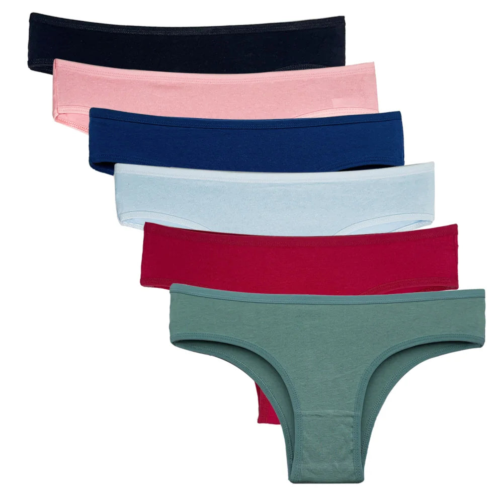 Womens Cotton Panty Set - 5 PCS Sexy Lingerie M-XL - ZOOMNSTORE