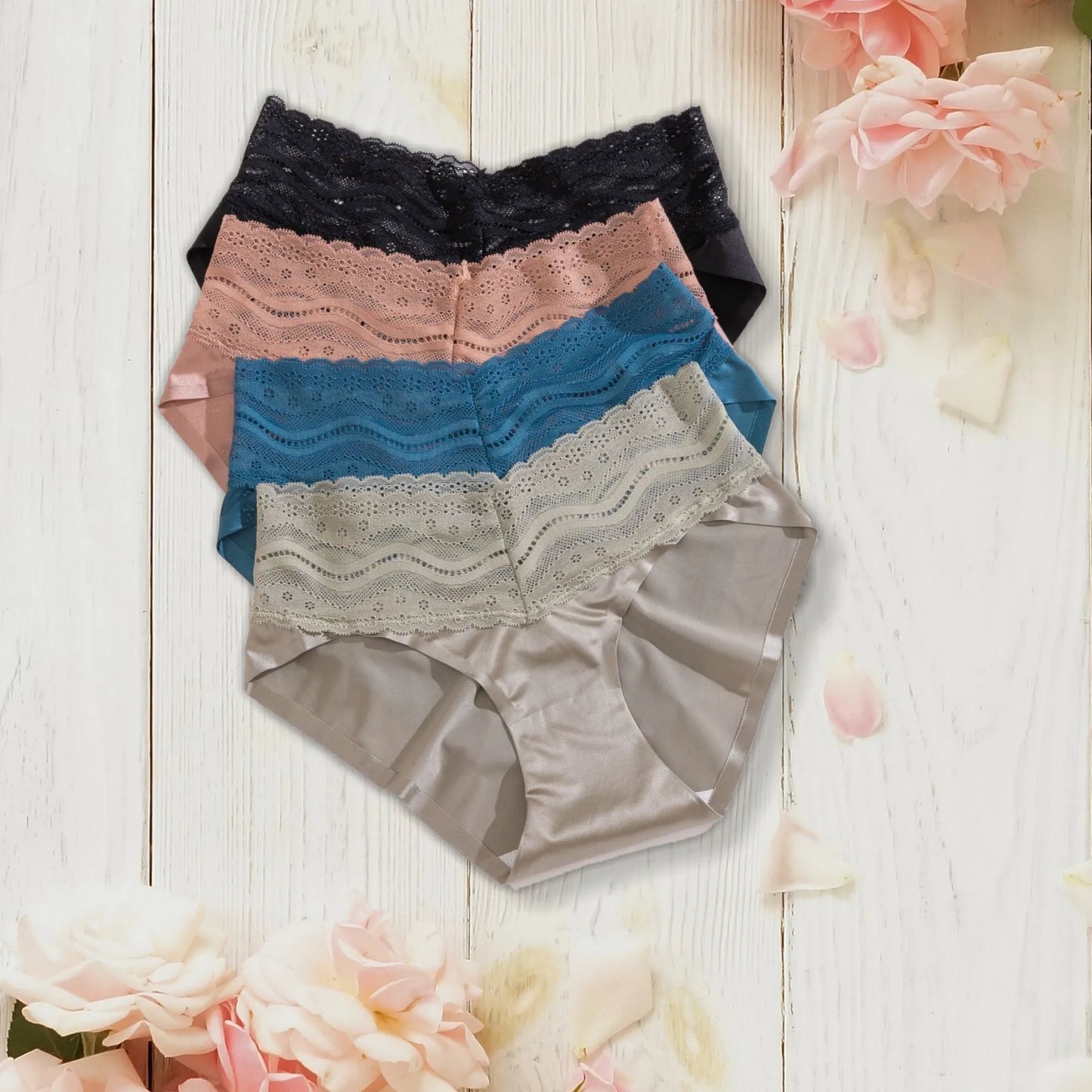 Cotton Women's Panties - Breathable Lace Trim Briefs | Antibacterial Daily Comfort - ZOOMNSTORE