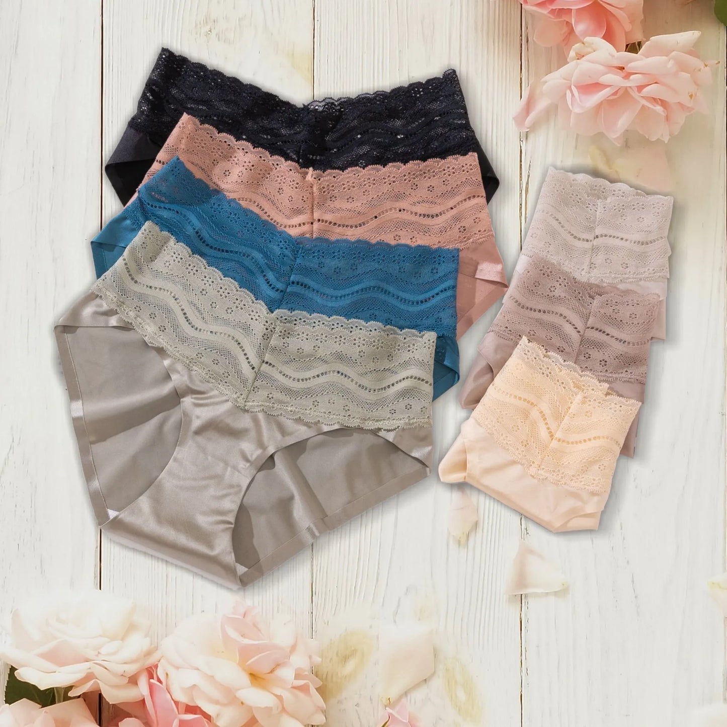 Cotton Women's Panties - Breathable Lace Trim Briefs | Antibacterial Daily Comfort - ZOOMNSTORE