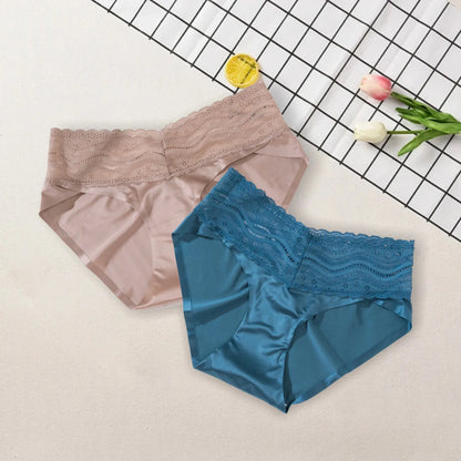 Cotton Women's Panties - Breathable Lace Trim Briefs | Antibacterial Daily Comfort - ZOOMNSTORE