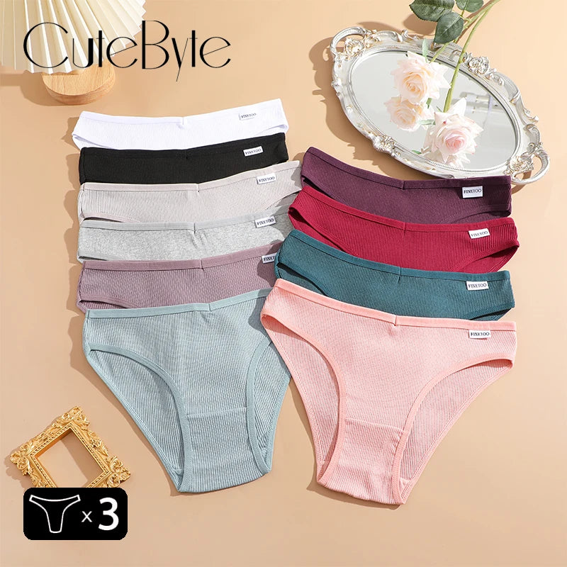 Cotton Women's Panties - Low Waist Briefs | Comfortable Soft Cotton Underwear - ZOOMNSTORE