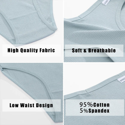Cotton Women's Panties - Low Waist Briefs | Comfortable Soft Cotton Underwear - ZOOMNSTORE