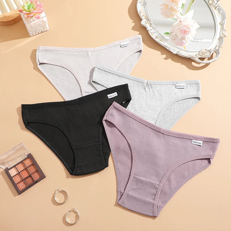 Cotton Women's Panties - Low Waist Briefs | Comfortable Soft Cotton Underwear - ZOOMNSTORE
