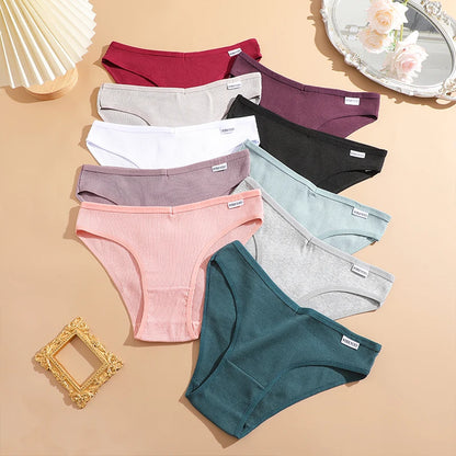 Cotton Women's Panties - Low Waist Briefs | Comfortable Soft Cotton Underwear - ZOOMNSTORE