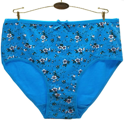 Cotton Mid Rise Womens Briefs - Soft Sexy Plus Size Panties 3 Pcs - ZOOMNSTORE