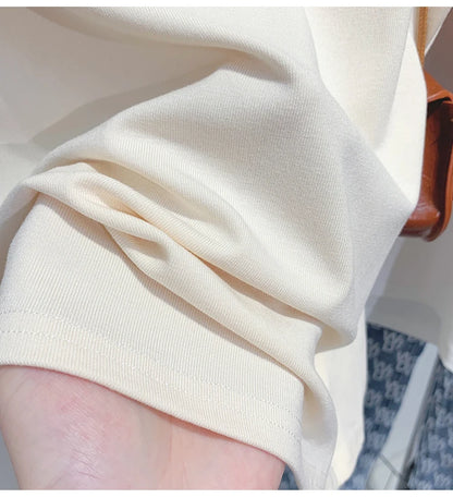 Cotton Womens Crew Neck T-Shirt - Summer Short Sleeve Basic Top - ZOOMNSTORE