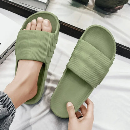 Couple Summer Indoor Slippers - Soft Skid-Proof Bathroom Flip Flops - ZOOMNSTORE