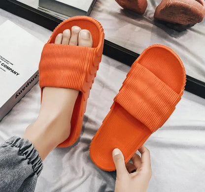 Couple Summer Indoor Slippers - Soft Skid-Proof Bathroom Flip Flops - ZOOMNSTORE