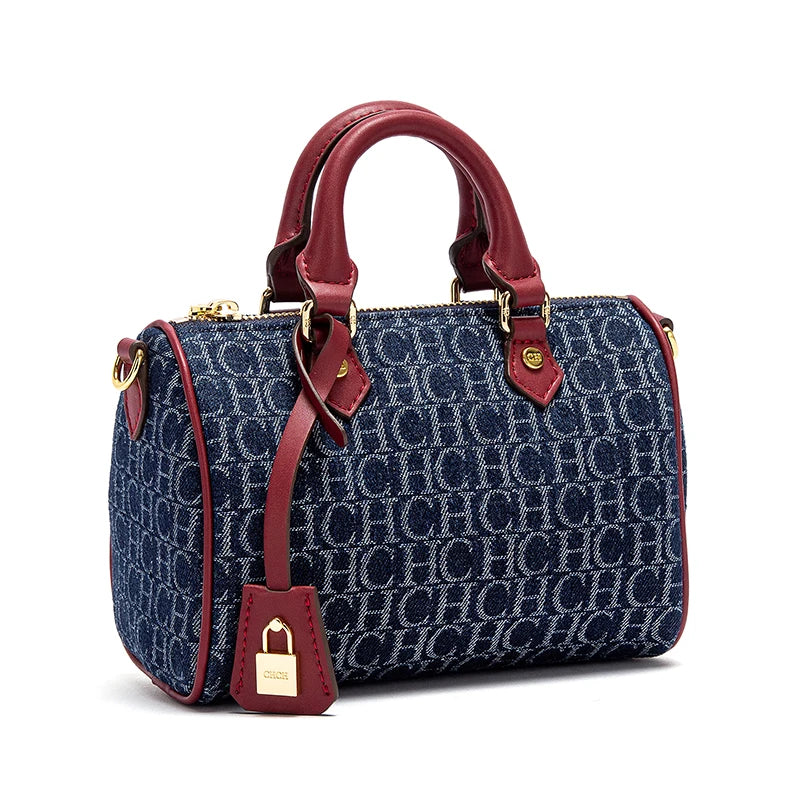Cowboy Splicing Pillow Bag - Casual Womens Shoulder Handbag 2025 - ZOOMNSTORE