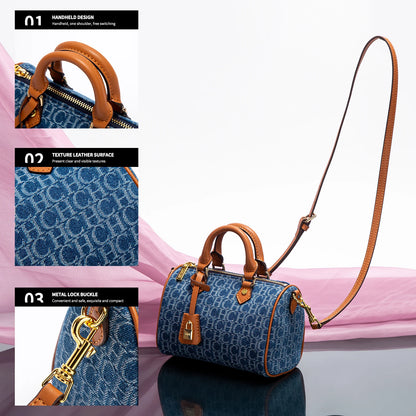Cowboy Splicing Pillow Bag - Casual Womens Shoulder Handbag 2025 - ZOOMNSTORE