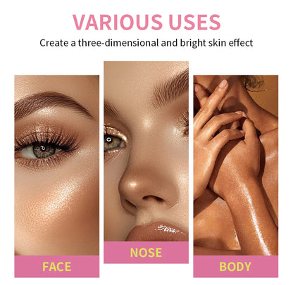 Cream Makeup Palette - 8 Colors Highlight Makeup Set | Bronzer Highlighter Kit, Long Lasting Brighten Skin - ZOOMNSTORE