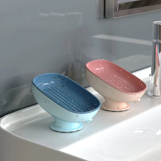 1pc Creative Soap Dish, Drain Soap Tray, Soap Holder With Suction Cup, Soap Rack For  Bathroom Accessories - ZOOMNSTORE